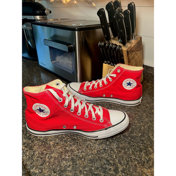Converse Chuck Taylor Hi-Top Sneakers Bright Red - Picture 6 of 9